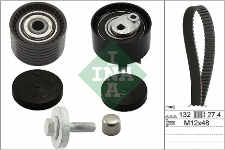 Комплект ГРМ Renault Kangoo/Duster 1.6 16V 01-, (132x27) INA 530 0640 10
