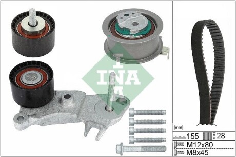 Комплект ГРМ Volvo S60/S80/S90/V40/V60/V70/V90/XC40/XC60/XC90 2.0D 13- INA 530 0762 10