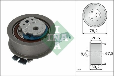 Ролик ГРМ VW Caddy V 2.0 TDi BMT 20- (натяжной) (67.8х30.2) INA 531 0962 10