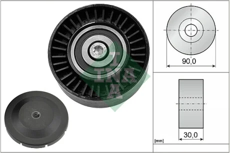 Ролик генератора BMW 3 (E90) 06-11 (паразитный) (90x30), N54/N55 INA 532 0514 10