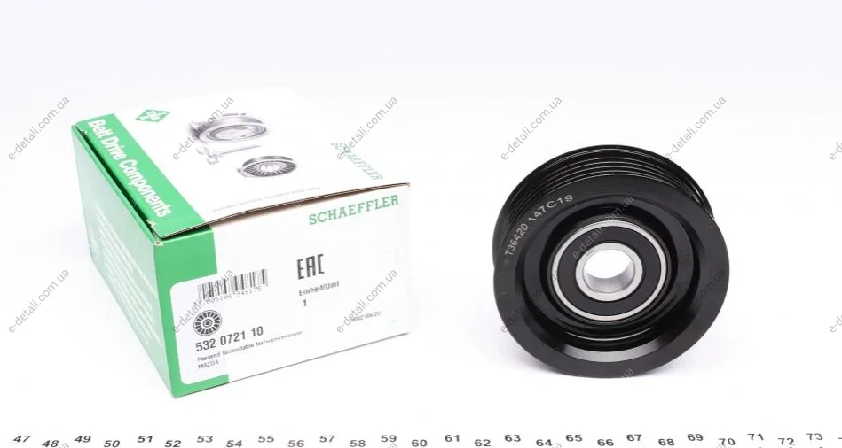 Ролик генератора Mazda 3 03-14 (паразитный) (74х24.7)/больше не постачається INA 532 0721 10 (фото 1)