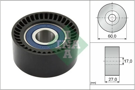Ролик ГРМ Volvo S60/S80/S90 14- (паразитный) (60х27) INA 532 0747 10