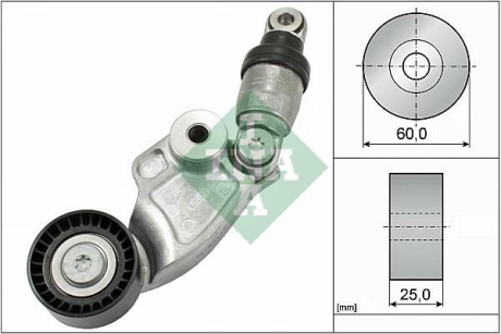 Натяжник ременя генератора Mazda 3/6/CX-5 1.5/2.2D 12- (60x25) INA 533 0128 10 (фото 1)