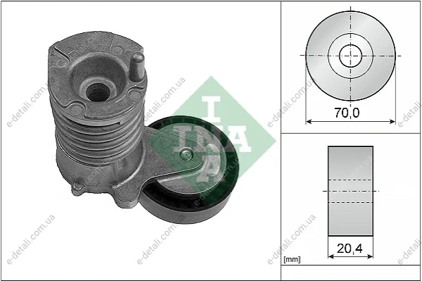 Натяжник ременя генератора Volvo C30/S40/V50/Ford Focus 04-12 INA 534 0030 10 (фото 1)