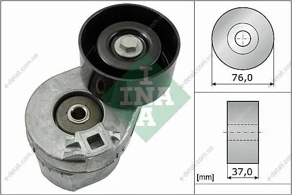 Натяжитель ремня генератора Ford Transit 2.4 DI (76x37) INA 534 0031 10 (фото 1)