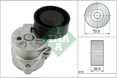 Натяжитель ремня генератора BMW 3/5/7/X5 1.6/2.0/2.5/2.8/3.0 95-, M43/M52/M54 INA 534 0104 10