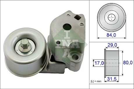 Натяжитель ремня генератора Mitsubishi L200 2.5 DI-D 07-15 INA 534047710