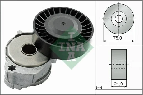 Натяжитель ремня генератора Ford Mondeo/Volvo V50/V60/V70/S80 2.4/2.5D 06- INA 534 0604 10