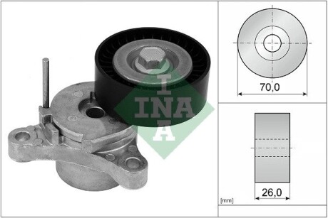 Натяжник ременя генератора Opel Insignia A/B/Zafira 2.0 CDTI 11- INA 534 0666 10