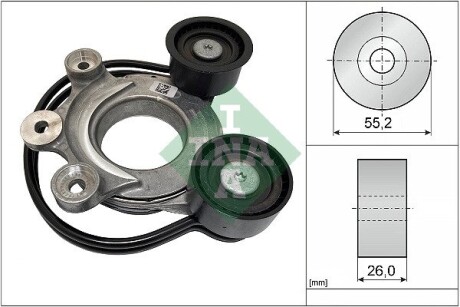 Натяжитель ремня генератора Land Rover Defender/Discovery/Range Rover 18- INA 534 0827 10