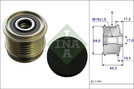 Шкив генератора Audi A4/A6 2.8/3.2 FSI 05-11 INA 535 0130 10
