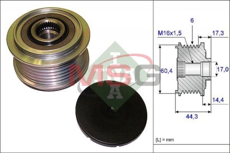 Шків генератора Audi A4/A5/Q5 3.0/3.2 TFSI 07-17 INA 535020710 (фото 1)