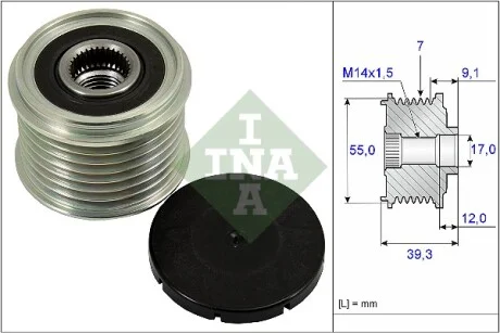 Шків генератора Suzuki Grand Vitara 1.9 DDiS 05-15 INA 535 0260 10