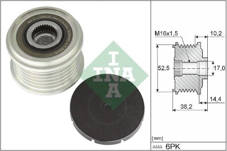 Шків генератора INA 535 0369 10