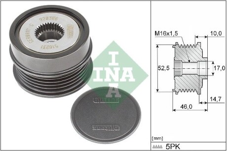 Шкив генератора INA 535037210