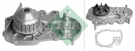 Помпа воды Renault Kangoo 1.4 08/97 - 55kw/ 1.6 02/08 - 64kw, (K7J) INA 538 0021 10