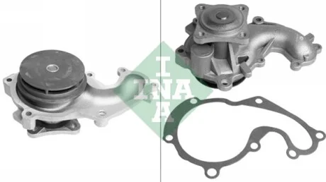 Помпа воды Ford Connect 1.8DI/TDCI, 55/66/81kw 02- с двойным шкивом INA 538 0256 10