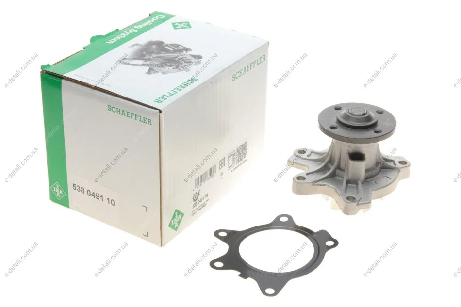 Помпа воды Mini Mini 1.4d 03-06/Toyota Corolla 1.4D-4D 04-08/13-18/Auris 1.4D-4D 13-18 INA 538 0491 10 (фото 1)