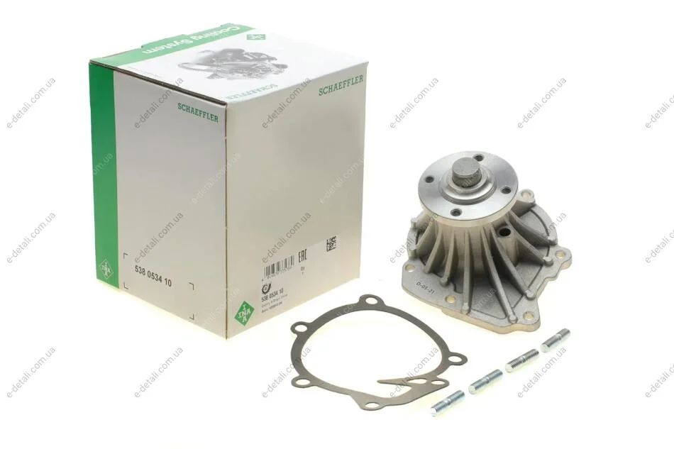 Помпа воды Toyota Land Cruiser Prado 3.0D-4D 02-/Hiace IV 2.5D-4D 01-12 INA 538 0534 10 (фото 1)