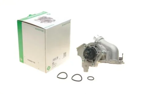 Помпа воды Audi A3-A8/Skoda Octavia 1.8TSI/2.0RS/VW Golf V/VI 2.0TSI 06- (с термостатом) INA 538096710