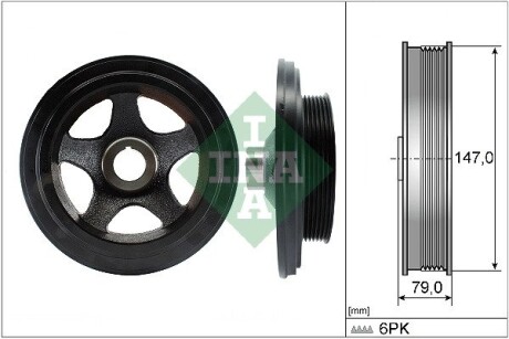 Шків колінвалу MB Sprinter 2.2CDI OM611.981/987, OM646.984-986/989/990 INA 544 0142 10