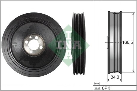 Шкив коленвала Opel Astra H/Vectra C/Zafira B 1.9CDTI 04- INA 544 0150 10