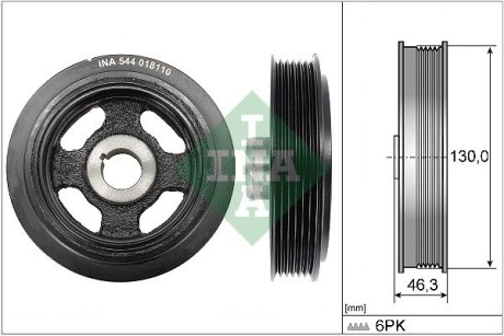 Шестерня колнічастого валу Toyota Rav4 1.8-2.0/2.0D 00-05 ((6PK) INA 544 0181 10