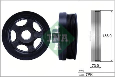 Шкив коленвала MB E-class (W211) 05-08 INA 544018310