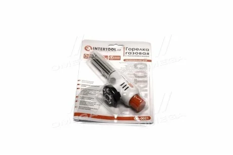 Горелка газовая, пьезоподжиг на регуляторе. (INTERTOOL) Intertool GB-0021