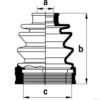 Пыльник ШРКШ резиновый + смазка JAKOPARTS J2885008