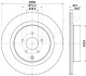 INFINITI диск гальмівний задній FX30D, FX35, FX37, FX50 JAPANPARTS DP-137C (фото 2)