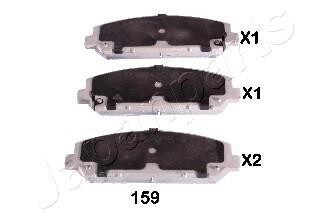 NISSAN гальмівні колодки передн. INFINITI QX56 5,5 12- JAPANPARTS PA-159AF (фото 1)