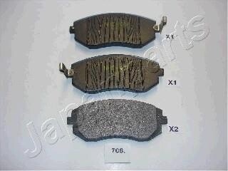 SUBARU гальмівні колодки передні Forester(SG) 2.0,2.0S 02- Impreza,Legacy JAPANPARTS PA-706AF (фото 1)