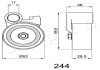 Ролик ремня ГРМ Toyota Land cruiser 80 4.2 (95-97),Chrysler 3003.5 (04-12) JAPKO 45244 (фото 2)