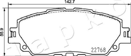 Колодки тормозные передние Toyota Camry 2.5 Hybrid (17 -), RAV 4 (18 -)/Lexus ES, UX (18-) JAPKO 502026