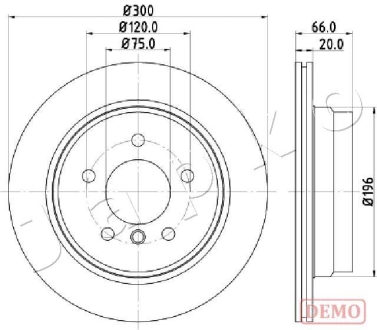 -Гальмівний диск JAPKO 610117C