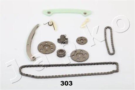 К-кт цепи ГРМ (10 деталей) Ford Focus II (03-)/Mazda 3, 5, 6 (02-)/Volvo C30, S4 JAPKO KJK303