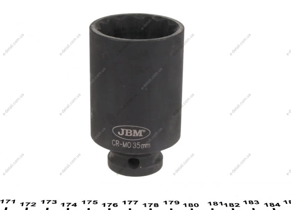 Головка торцева ударна 1/2" 35 мм 12-граней Long 78 мм JBM 11618 (фото 1)