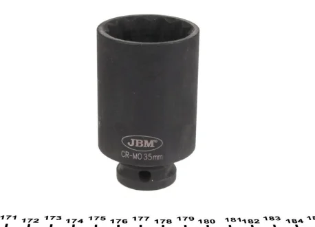 Головка торцева ударна 1/2" 35 мм 12-граней Long 78 мм JBM 11618