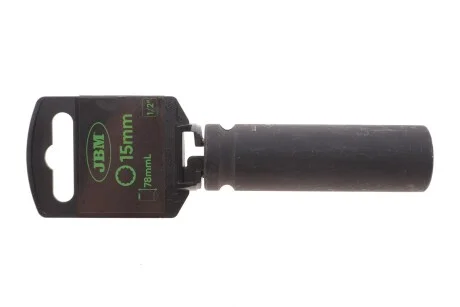 Головка торцевая ударная 1/2" 15 мм Long 78 мм JBM 12064