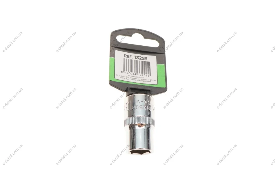 Головка торцевая 1/4" 13 мм (хромированная) JBM 13259 (фото 1)