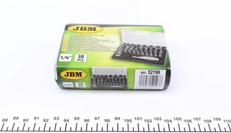 Набор инструмента комбинированный 1/4" (головки, биты) 37 ед. JBM 52198