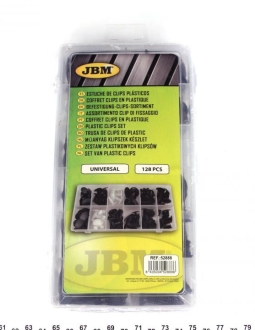 Набор клипс пластмассовых универсальный (128шт) JBM 52888