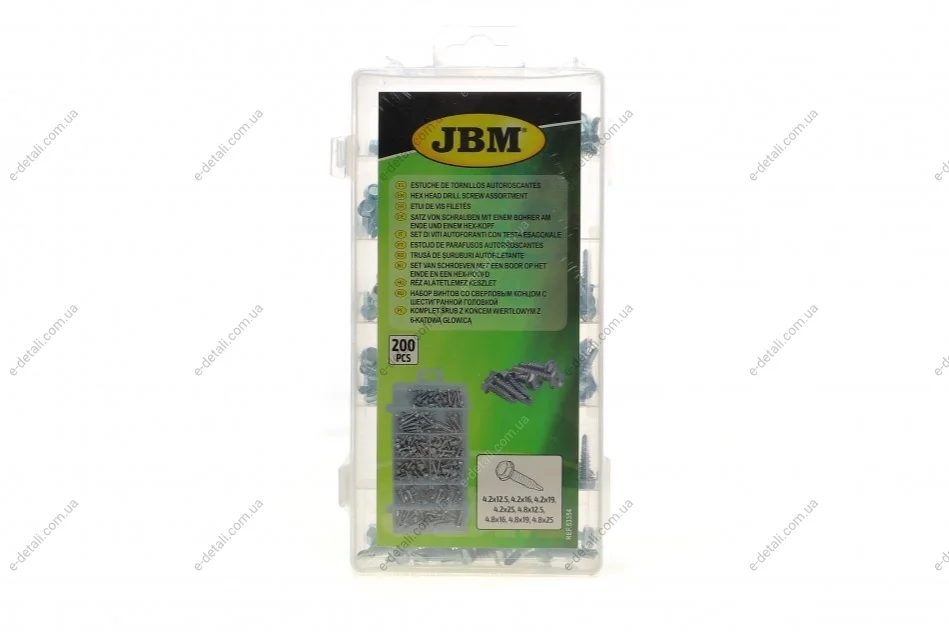 Набір гвинтів із 6-гранною головкою (200шт) JBM 53354 (фото 1)