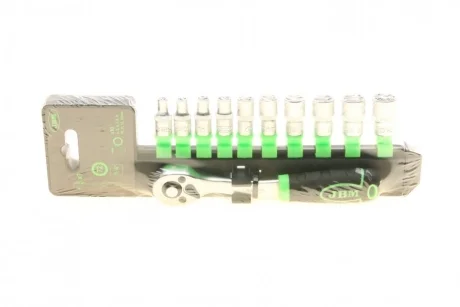 Набір торцевих головок з тріскачкою 1/4" 10 од. JBM 54030