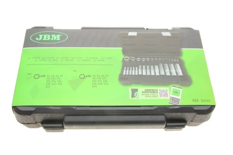 Набор головок E-профилем 1/4", 3/8", 1/2" E4-24 28 ед. JBM 54141