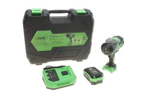 Гайковерт аккумуляторный 1/2" 1300 Нм 20V 4Ah (АКБ и зарядн. устройство) JBM 60044C