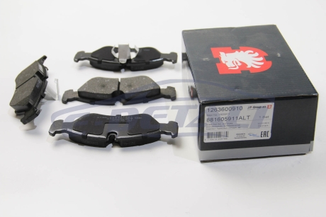 Комплект тормозных колодок, дисковый тормоз JP GROUP 1263600910