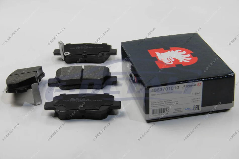 Тормозные колодки зад. Toyota Avensis 08- (Bosch) JP GROUP 4863701010 (фото 1)