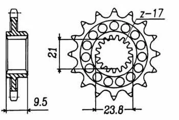 Передня зірка MOTO JT MOTO 100-402-13